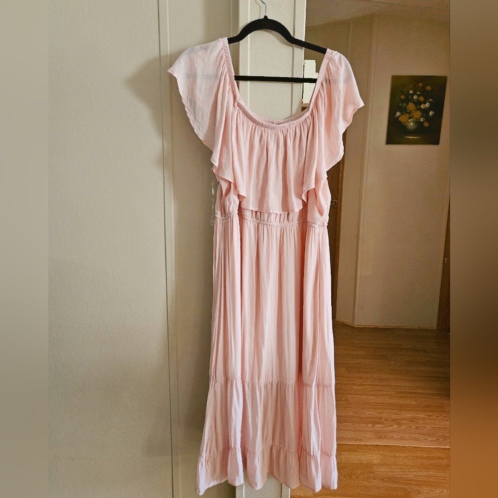 Forgotten Grace Blush Pink Maxi Dress